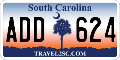 SC license plate ADD624