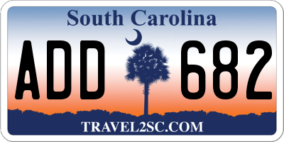 SC license plate ADD682