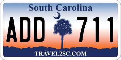 SC license plate ADD711