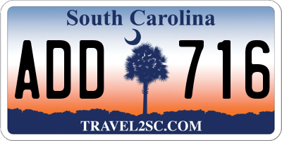 SC license plate ADD716