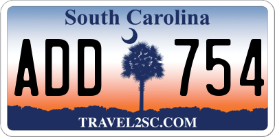 SC license plate ADD754