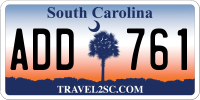 SC license plate ADD761