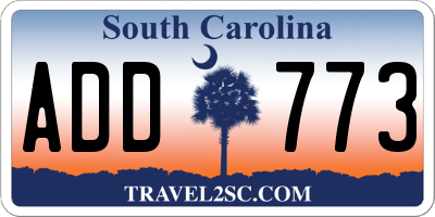 SC license plate ADD773