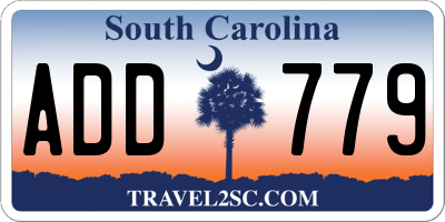 SC license plate ADD779