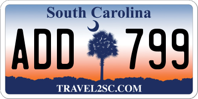 SC license plate ADD799