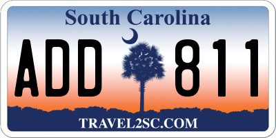 SC license plate ADD811