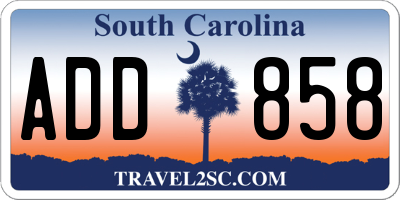 SC license plate ADD858