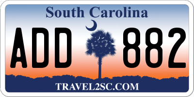 SC license plate ADD882