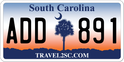 SC license plate ADD891