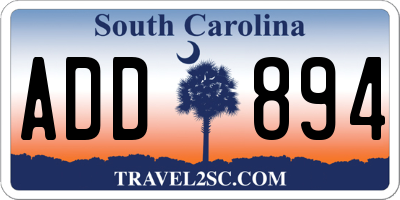 SC license plate ADD894