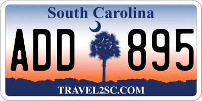 SC license plate ADD895