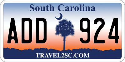 SC license plate ADD924