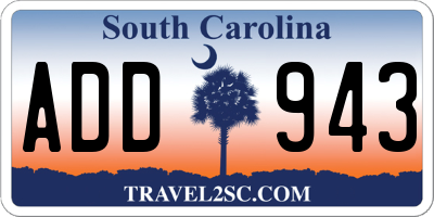 SC license plate ADD943