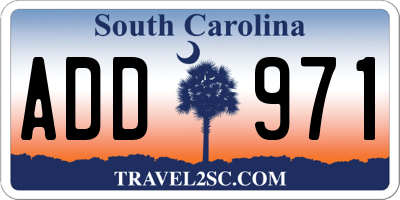 SC license plate ADD971