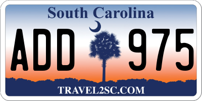 SC license plate ADD975