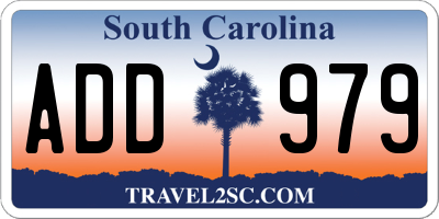 SC license plate ADD979