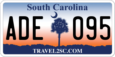 SC license plate ADE095