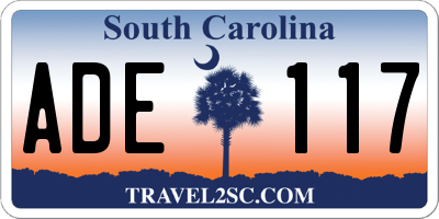 SC license plate ADE117