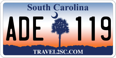 SC license plate ADE119