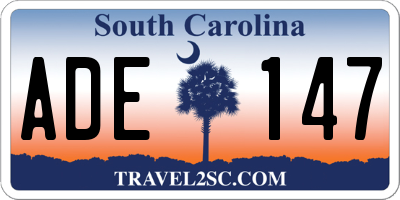 SC license plate ADE147
