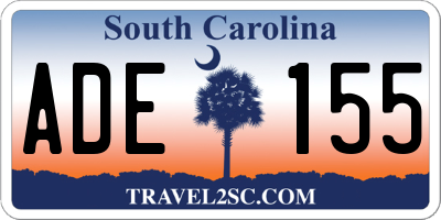 SC license plate ADE155