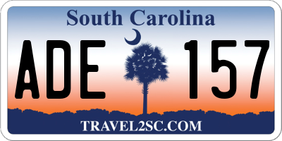 SC license plate ADE157