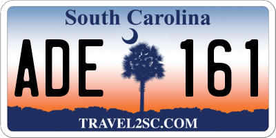 SC license plate ADE161