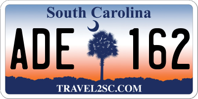 SC license plate ADE162