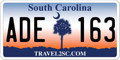 SC license plate ADE163