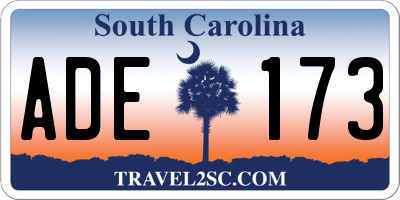 SC license plate ADE173