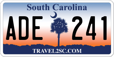 SC license plate ADE241