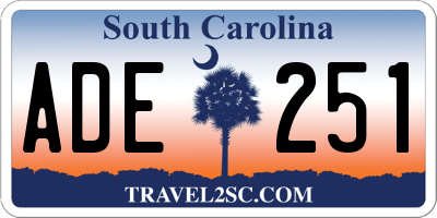 SC license plate ADE251