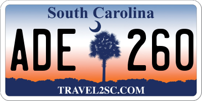 SC license plate ADE260