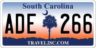 SC license plate ADE266
