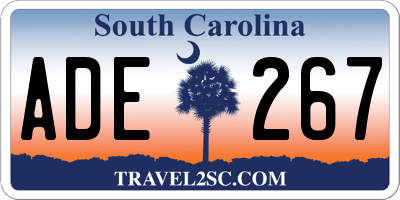 SC license plate ADE267