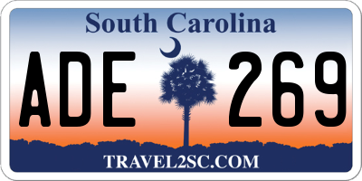 SC license plate ADE269