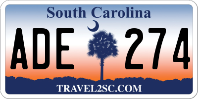 SC license plate ADE274