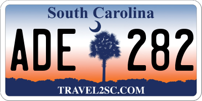 SC license plate ADE282