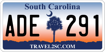 SC license plate ADE291
