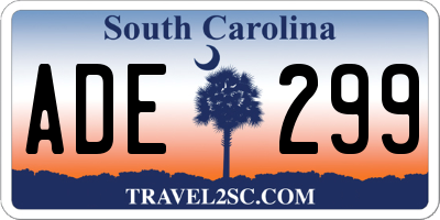 SC license plate ADE299