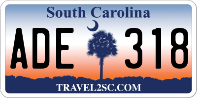 SC license plate ADE318