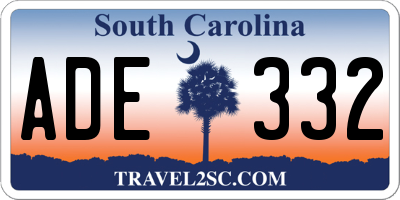 SC license plate ADE332