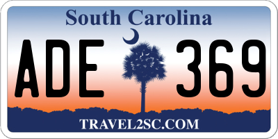 SC license plate ADE369