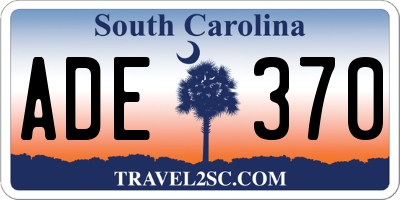 SC license plate ADE370