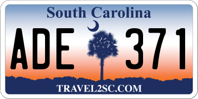 SC license plate ADE371