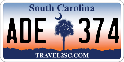 SC license plate ADE374