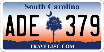 SC license plate ADE379