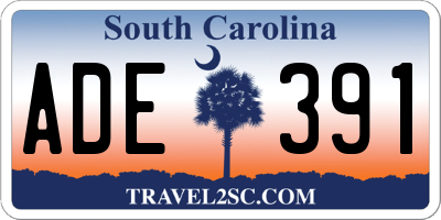 SC license plate ADE391