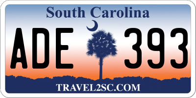 SC license plate ADE393