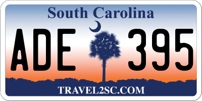 SC license plate ADE395